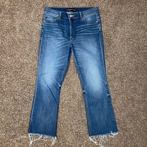 Express bell crop high rise jeans